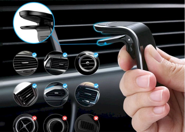 Car Phone Holder L Type For Phone In Car Mobile Support Magnetic Phone Mount Stand For Tablets And Smartphones Suporte Telefone