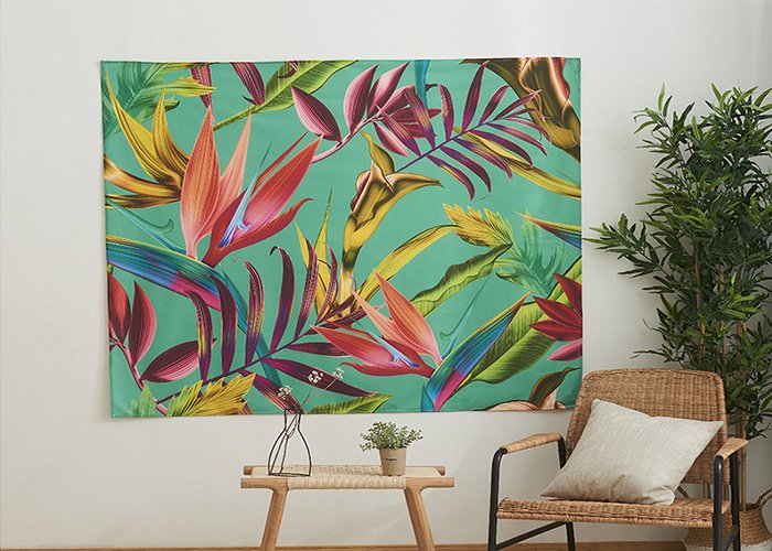 Summer Tropical Plant Tapestry Wall Hanging Polyester