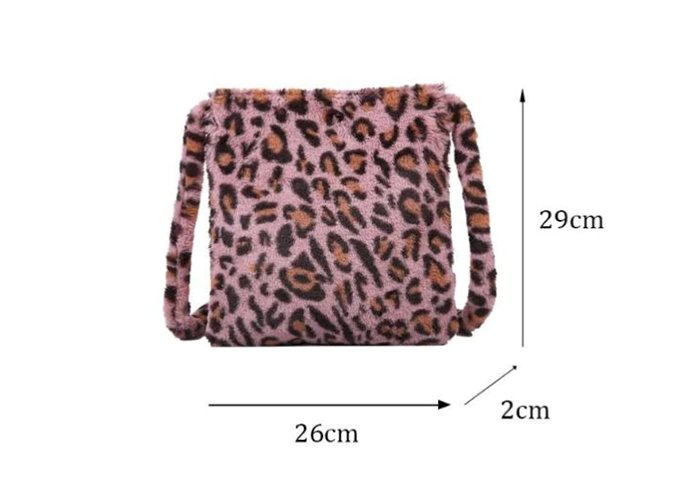 HOT Leopard Plush Shoulder Bags for Women's Autumn And Winter Fashion ladies Vintage Handbags women Large Capacity Messenger Bag