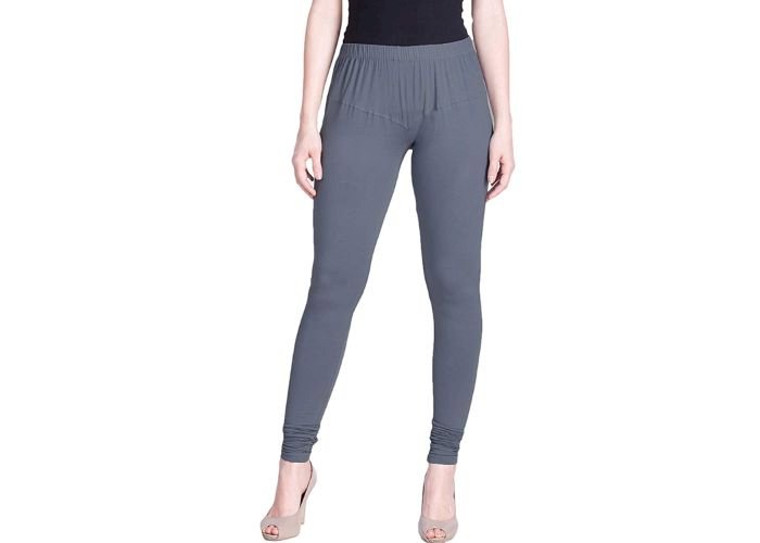 Lovely India Fashion Full Stretchable Solid Regular Shining Leggings for Women and Girls Colour Grey