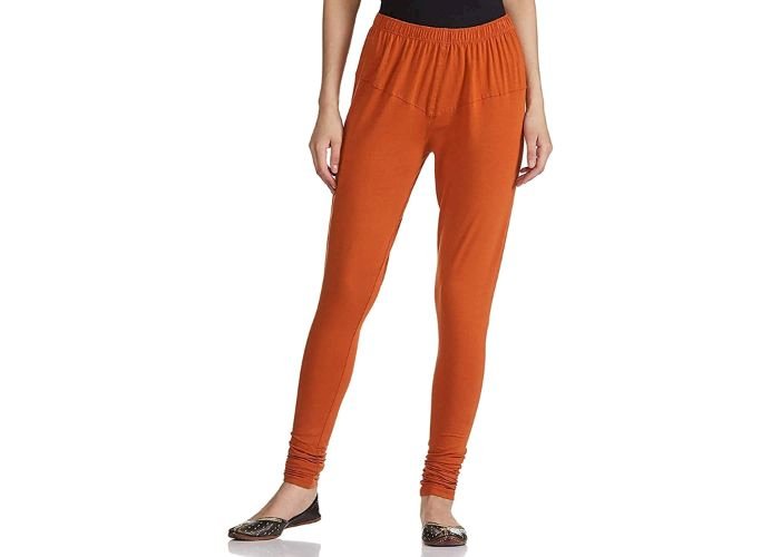 Lovely India Fashion Full Stretchable Solid Regular Shining Leggings for Women and Girls Colour Rest