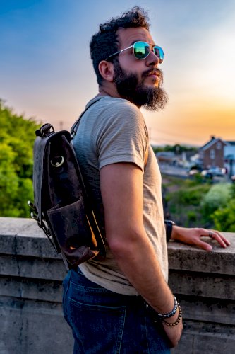 "The Sultan" Men's Convertible Messenger Bag/Backpack